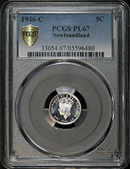 1946 -C  5 Cents PL67  (NFLD)